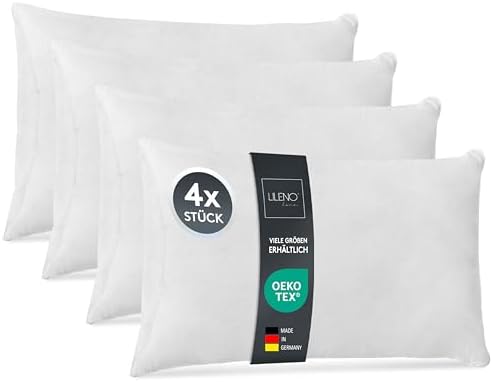 LILENO HOME Kissenfüllung 40x60 (4er Set) | Pralle Füllung für Couchkissen & Dekokissen | Wolkenweiches Sofa Pillow & Schlafkissen Made in Germany | Kissen Set mit Oeko-Tex Klasse 1